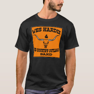 wes hardin land verbiedt longhorn en gitaren t-shirt