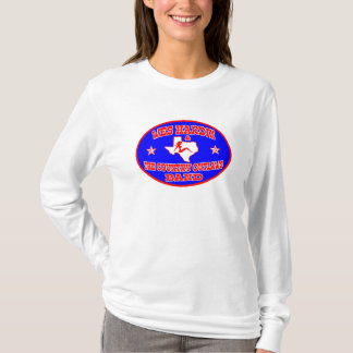 wes hardin land verboden ovaal logo sleeve vrouwen t-shirt