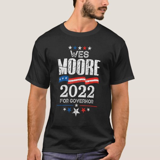 Wes Moore Maryland Gouverneur Verkiezing Democraat T-shirt (Voorkant)