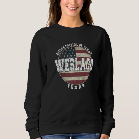 Weslaco Texas Vintage American flag Trui (Voorkant)