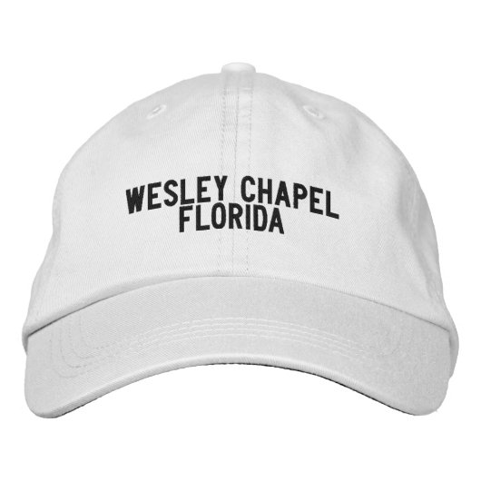 Wesley Chapel Florida Hoed Geborduurde Pet (Voorkant)