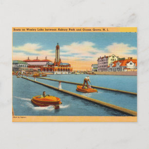 Wesley Lake, Asbury Park & Ocean Grove, N.J. Briefkaart