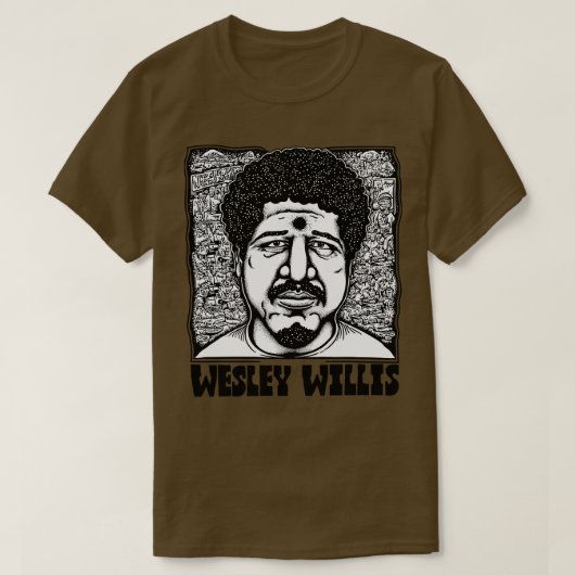 Wesley Willis Retro Style Fan Art Design T-shirt (Design voorkant)