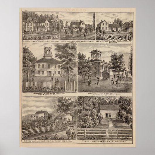 Wesleyan Methodist Seminary, Wasioja, Minnesota Poster (Voorkant)