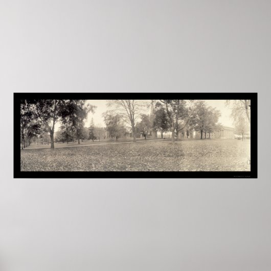 Wesleyan University CT Foto 1909 Poster (Voorkant)