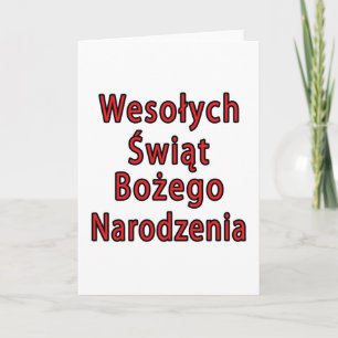 Wesolych Swiat Bozego Narodzenia Feestdagen Kaart