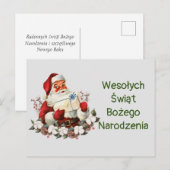 Wesołych Świąt Bożego Narodzenia Merry Kerstmis Briefkaart (Voorkant / Achterkant)