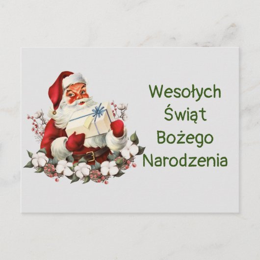 Wesołych Świąt Bożego Narodzenia Merry Kerstmis Briefkaart (Voorkant)