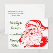 Wesołych Świąt Bożego Narodzenia Merry Kerstp Briefkaart (Voorkant / Achterkant)