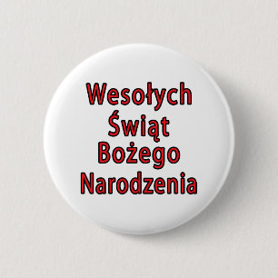 Wesolych Swiat Bozego Narodzenia Ronde Button 5,7 Cm