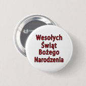 Wesolych Swiat Bozego Narodzenia Ronde Button 5,7 Cm (Voorkant /achterkant)