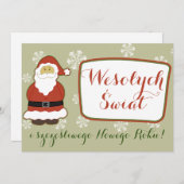 Wesołych świąt Funny-kerstkaart in het Pools Aankondiging (Voorkant / Achterkant)