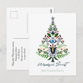 Wesolych Swiat - geweldige Kashubische kerstboom Briefkaart (Voorkant / Achterkant)