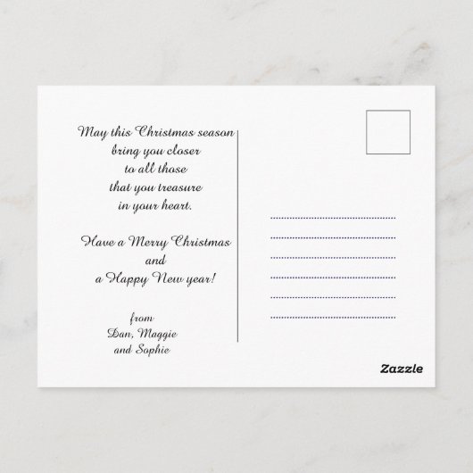 Wesolych Swiat - geweldige Kashubische kerstboom Briefkaart (Achterkant)