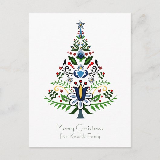 Wesolych Swiat - geweldige Kashubische kerstboom Briefkaart (Voorkant)