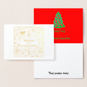 Wesołych Świąt i Szczęśliwego Nowego Roku Folie Kaarten