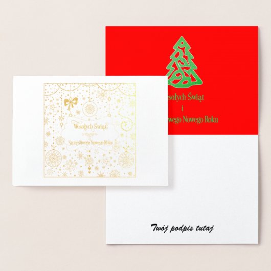 Wesołych Świąt i Szczęśliwego Nowego Roku Folie Kaarten (Display)