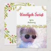 Wesołych Świąt kartka po polsku Poolse kerst Feestdagenkaart (Voorkant / Achterkant)