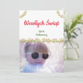 Wesołych Świąt kartka po polsku Poolse kerst Feestdagenkaart (Staand voorkant)