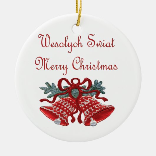 Wesolych Swiat Keramisch Ornament (Voorkant)