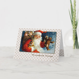 Wesołych Świąt kerstKaart in het Pools Feestdagen Kaart