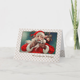 Wesołych Świąt kerstKaart in het Pools Feestdagen Kaart