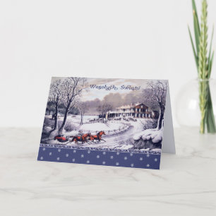 Wesołych Świąt kerstKaart in het Pools Feestdagen Kaart