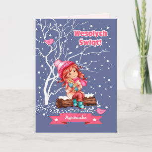 Wesołych Świąt kerstKaarten in het Pools Feestdagen Kaart