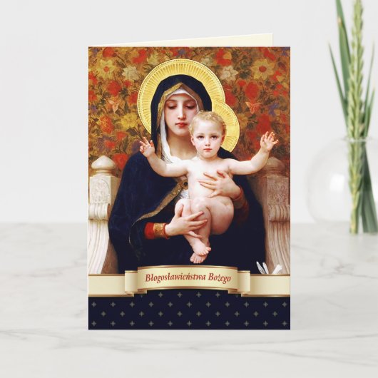 Wesolych Swiat. KunstkerstKaarten in het Pools Feestdagen Kaart (Voorkant)