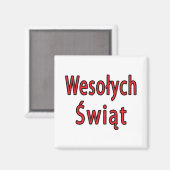 Wesolych Swiat Magneet (Voorkant / Achterkant)
