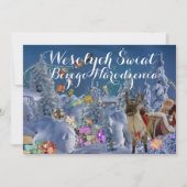 Wesołych świąt Merry Kerstcard Polen Aankondiging (Voorkant)