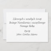 Wesołych świąt Merry Kerstcard Polen Aankondiging (Achterkant)