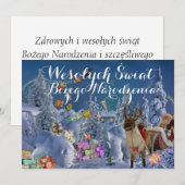 Wesołych świąt Merry Kerstcard Polen Aankondiging (Voorkant / Achterkant)