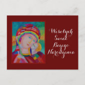 Wesołych Świąt Merry-kerstkaart in het Pools Briefkaart (Voorkant)