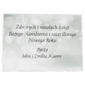 Wesołych świąt Merry Kerstkaart Poolse kerstkaart Groot Cadeauzakje (Achterkant)