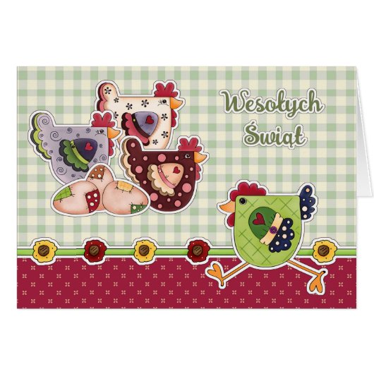 Wesołych Świąt Pasen Kaart in het Pools (Voorkant Horizontaal)