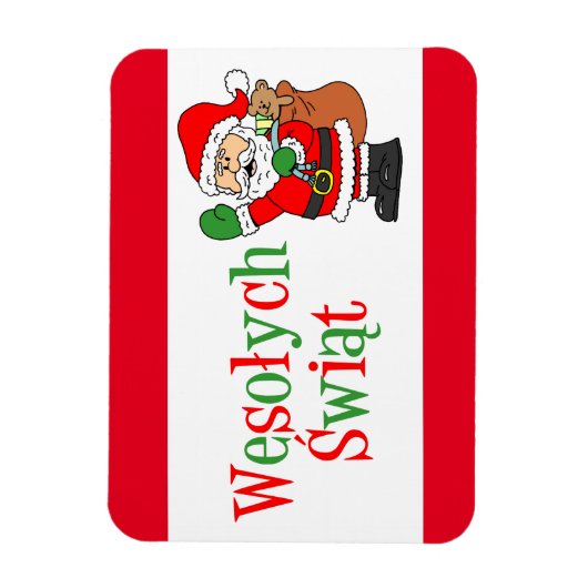 Wesolych Swiat Pools kerstnet Magneet (Verticaal)