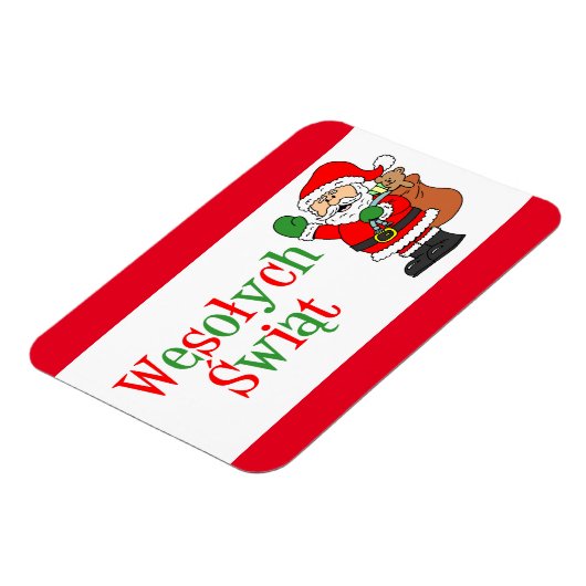 Wesolych Swiat Pools kerstnet Magneet (Linkerzijde)