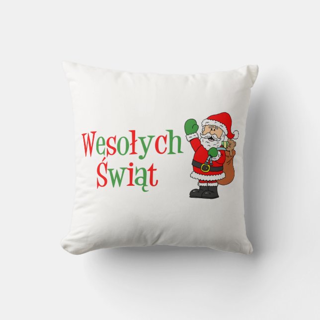 Wesolych Swiat Pools Sierkussen voor kerstKerstmis (Voorkant)