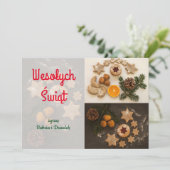 Wesołych Świąt Poolse kerst Feestdagenkaart (Staand voorkant)