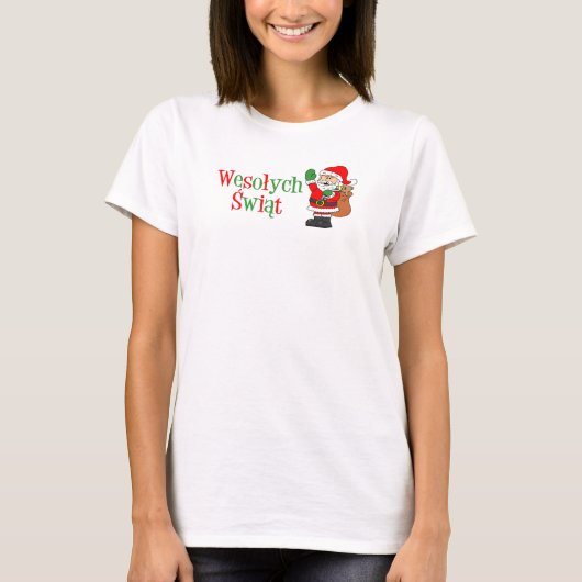 Wesolych Swiat Poolse kerst T-shirt (Voorkant)