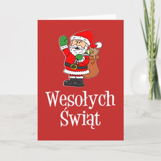 Wesolych Swiat Poolse kerstkerstkerstkerstkerstker Feestdagen Kaart (Voorkant)