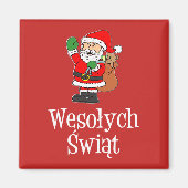 Wesolych Swiat Poolse kerstkerstkerstkerstkerstker Magneet (Voorkant)