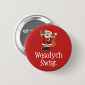 Wesolych Swiat Poolse kerstkerstkerstkerstkerstker Ronde Button 5,7 Cm (Voorkant /achterkant)
