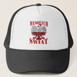 Wesolych Swiat Poolse kerstman Santa Hat Trucker Pet