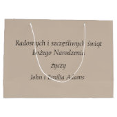 Wesołych świąt Poolse kerstman Vintage Groot Cadeauzakje (Achterkant)