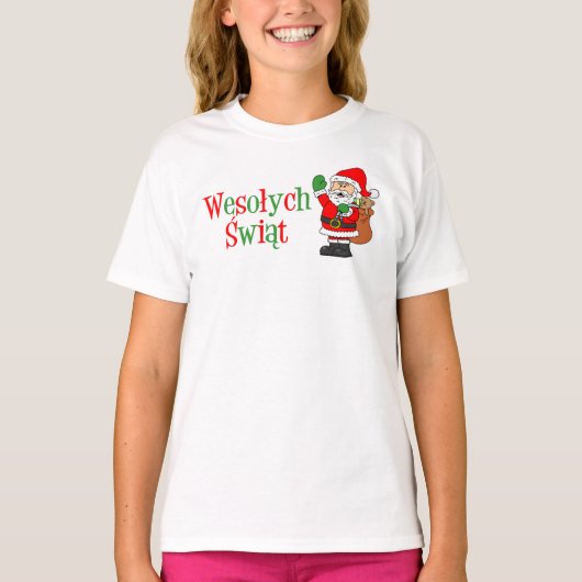 Wesolych Swiat Poolse kersttaart T-shirt (Voorkant)