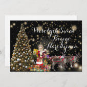 Wesołych świąt Religieuze Kerstkaart in het Pools Aankondiging (Voorkant / Achterkant)