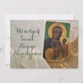 Wesołych świąt Religieuze Kerstkaart in het Pools Aankondiging (Voorkant)