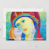 Wesołych świąt Religieuze Kerstkaart in het Pools Aankondiging (Voorkant)